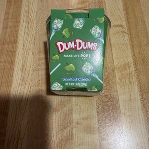 NEW Dum-Dums Scented Candle - Sour Apple Candy Fragrance - 3 oz NWT